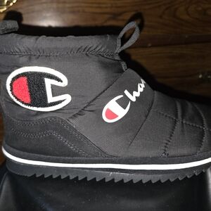 Champion Black Quilted Slip-On Shoes/Boots